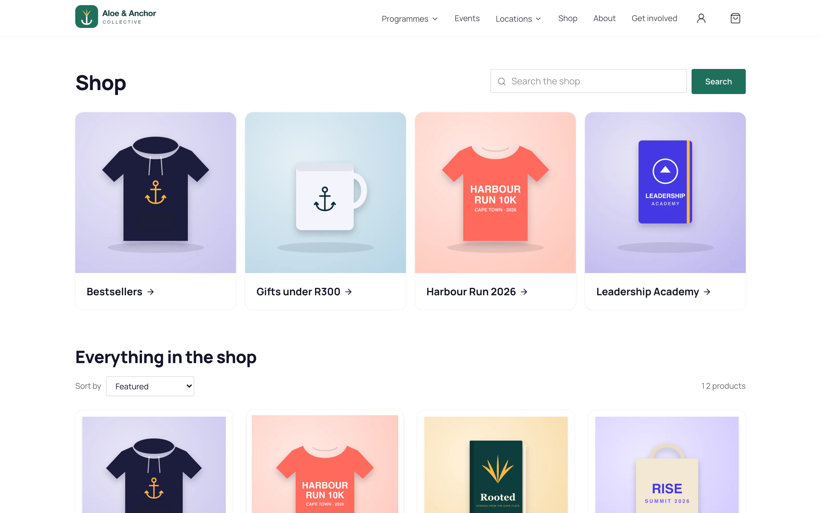 A storefront built with Shop by Zavon